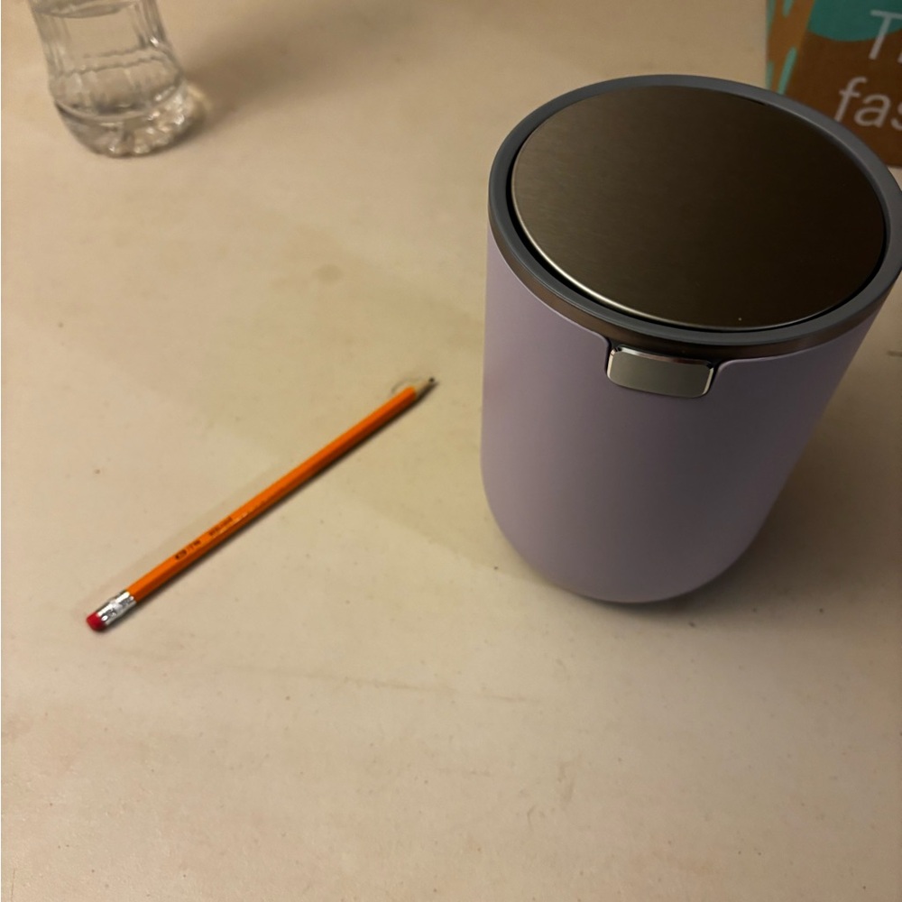 Purple Stainless Steel mini Wastebasket